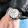 OLEVS 2862 branded Men Watches Sports Waterproof Analog Quartz Clock Multifunction Chronograph stainless steel Business Watch